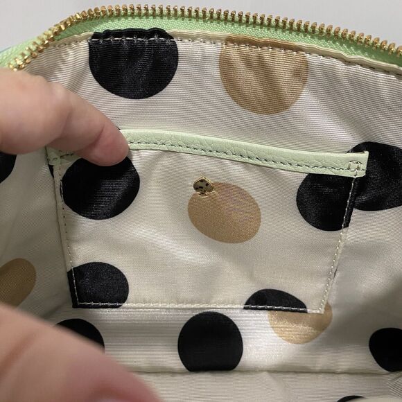 Kate Spade New York Hannah Crossbody Shoulder Bag Medium Green Leather Purse - Picture 12 of 15